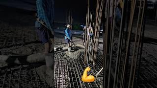  Night Roof Slab Casting with Readymix Concrete ️ #amazing #shorts #viral #heavycivil