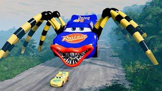 Epic escape from The Lightning McQueen Eater, Mack Robot Eater, Mater  Eater |BeamNG.Drive