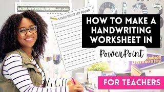 PowerPoint Tricks for Teachers Ep. 2 - How to Make a Handwriting Worksheet