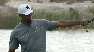 Tiger Woods finds the cup from 35 feet at Hero World Challenge