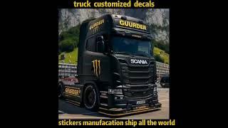 truck customized decal sticker#decals #truckeraccessories #trailer #howtomakemoney #trucking