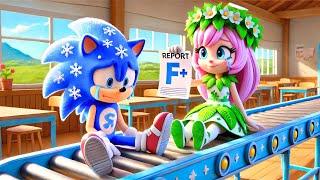 Brewing Cute Baby Factory BUT Elemental SONIC Get An F On His Test? | Sonic The Hedgehog 3 Animation