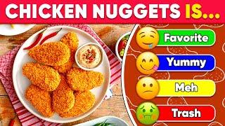 Tier List Rank Fast Food from Favorite to Trash  - Junk Food Quiz | Daily Quiz