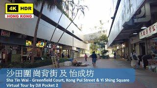 【HK 4K】Sha Tin Wai - Greenfield Court, Kong Pui Street & Yi Shing Square |沙田圍 田園閣、崗背街及怡成坊|2022.03.10