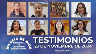 Testimonios 23 de noviembre de 2024 - IDMJI