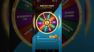 winzo app me free spins kar ke paise kamaye daily #shorts