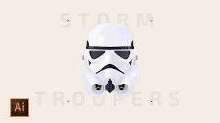 Storm Trooper Icon Timelapse (Tutorial adobe Illustrator CC)