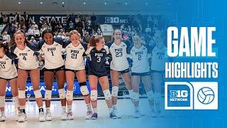 Nebraska at Penn State | Highlights | Big Ten Volleyball | 11/29/2024