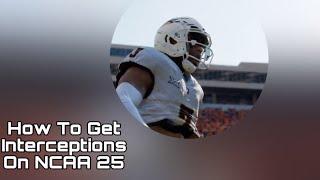 NCAA Football 25 DB Road To Glory Tips - How To Get More Interceptions !