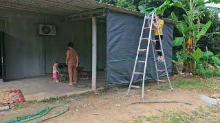 Add a sunshade to the kitchen - dry a rack of bamboo shoots / Loan ở Quê