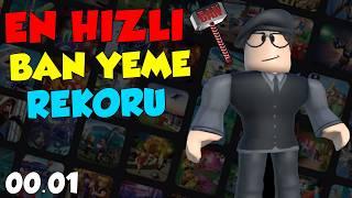 Roblox'un EN HIZLI BAN YEME REKORUNU KIRDIM..!? *1 saniye*