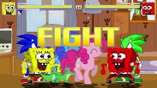 AN Mugen Request #1327: Spongebob, Sonic, Pinkie Pie VS Spongebob, Sonic, Pinkie Pie