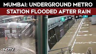 Mumbai Monsoon News | Video: Mumbai's Newly-Inaugurated Worli Metro Station Flooded, Roof Leaks