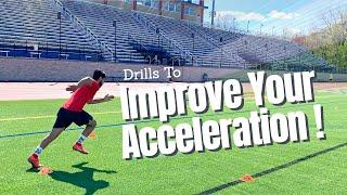 Acceleration Drills For Footballers | How to Improve Your Acceleration | Individual Soccer Drills