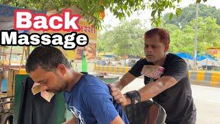 super  neck crack after head neck massage by Indian street barber//asmr