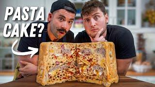 This Italian PASTA CAKE Exists And We Tried Making It (ft. Chef Joe Sasto)