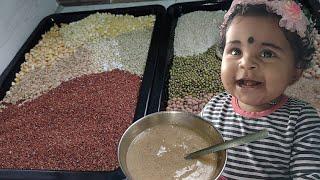 சத்துமாவு/Health mix powder recipe/Sathu maavu recipe in Tamil/Baby food/Baby food Recipe