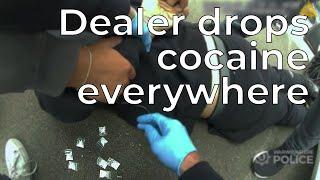 Cocaine dealer tackled and drops cocaine bags everywhere | Warwickshire Police