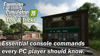 Essential console commands for PC | Farming Simulator 25