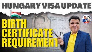 Hungary work visa birth certificate requirement, what to do if yon don’t have one ?