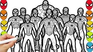 Spider man Team Coloring Pages spider man coloring pages marvel drawing coloring  COMPILATION 234