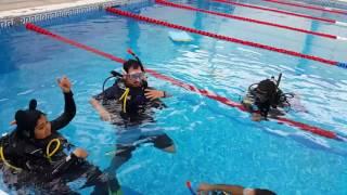 Diver Ola Khalaf PADI IDC Instructor Training course Dubai دورة إعداد مدربي الغوص نادي بالرميثة دُبي