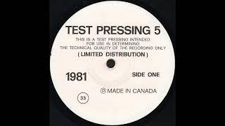 TEST PRESSING 5 * No Label SR3305 * 1981