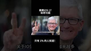 iOS 17 的秘密功能，只有 1% 的人知道！