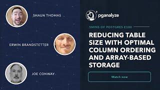 Reducing table size with optimal column ordering and array-based storage