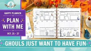 Spooky Plan With Me | Ghostly Cemetery | ohelloRobin Stickers | Happy Planner