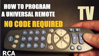 How to program an RCA universal TV remote control, no code required