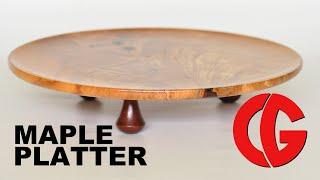 Making a Large Maple Platter - Woodturning, Art