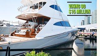 $15 MILLION YACHT | Viking 90 Sky Bridge