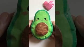 How to Make a Paper Squishy Avocado  #gift #squishy #satisfying #papercraft #diy #fruit