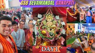 Day 1 GSB Sevamandal Ganesh Utsav 2024 | Konkani Family | Food Life Style | Ganesh Kini Vlogs