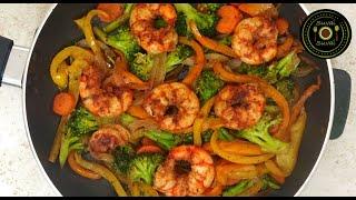 Shrimp and vegetable stir fry |Healthy Low Carb Recipe For Weight Loss