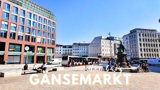 4K Morning Walk from Gänsemarkt to Valentinskamp | Discover Hamburg’s Heartbeat