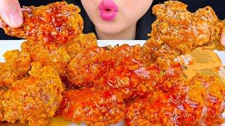 ASMR FRIED CHICKEN WINGS DIPPED IN RANCH MUKBANG | POPEYES LEMON PEPPER WINGS | ASMR Phan