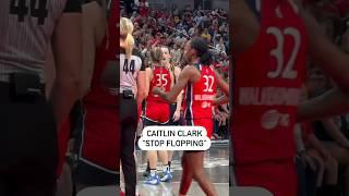 Caitlin Clark told Julie Vanloo to “stop flopping” 