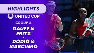 Gauff & Fritz (USA) v Dodig & Marcinko (CRO) - United Cup Highlights | Wide World of Sports