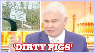 Eamonn Holmes brands British drivers 'dirty pigs' after roadside discovery