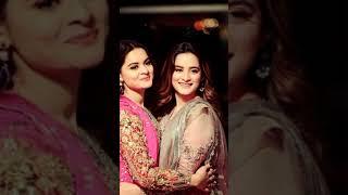 Twins sisters Aiman Khan and Minal Khan old pictures #same dress#pics ost short video #shorts