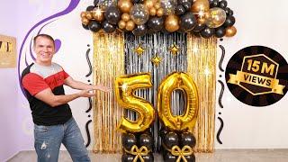 Birthday decoration ideas at home  balloon decoration ideas - balloon arch tutorial - Gustavo gg