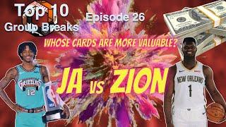 JA MORANT vs ZION WILLIAMSON BASKETBALL CARDS Whose Cards Are More Valuable?   This Week In Breaks