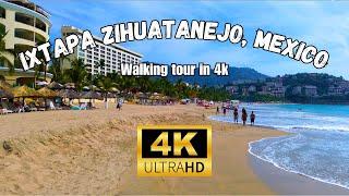 A walking tour of Ixtapa Zihuatanejo, Mexico in 4k (chill Music)