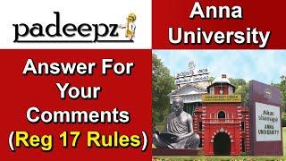 Doubts About Regulation 2017 Rules Explained Anna University | Padeepz