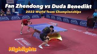 Fan Zhendong 樊振东vs Duda Benedikt | 2022 World Team Championships (MT-Final) Highlights