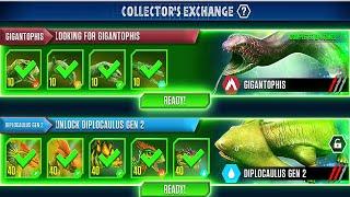 LOOKING FOR GIGANTOPHIS UNLOCK DIPLOCAULUS GEN 2 | JURASSIC WORLD THE GAME