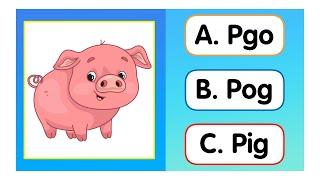 Identify the Image and choose the correct spelling | Quiz Time | Words Quiz for Kids