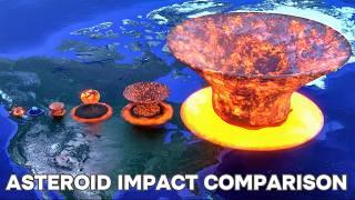 Asteroid impact Comparison On Earth️